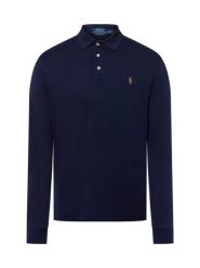 Polo Ralph Lauren Męska koszulka polo z długim rękawem Mężczyźni Bawełna niebieski jednolity, XXL. Niebieskie koszulki męskie z długim rękawem Polo Ralph Lauren, m, z bawełny. Za 659.95 zł.