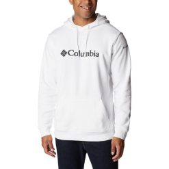 Bluza dresowa sportowa męska CSC Basic Logo II Hoodie. Białe bluzy sportowe męskie Columbia, bez wzorów, z bawełny, sportowe, bez kołnierzyka, bez ramiączek. Za 179.99 zł.