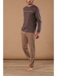 Maryplaid Piżama w kolorze brązowym rozmiar: XXL. Brązowe piżamy męskie maryplaid, xxl, bez wzorów, bez ramiączek. Za 121.99 zł.