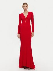 PINKO Sukienka wieczorowa 104935 A2GS Czerwony Slim Fit. Czerwone sukienki damskie Pinko, m, bez wzorów, z wiskozy, wizytowe, bez kołnierzyka, bez ramiączek. Za 1,469.00 zł.