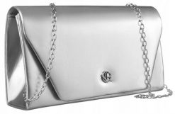 Elegancka kopertówka Rovicky R-XS006 srebrna. Szare torebki wieczorowe ROVICKY, bez wzorów, z materiału, eleganckie, bez kołnierzyka, bez ramiączek. Za 36.00 zł.