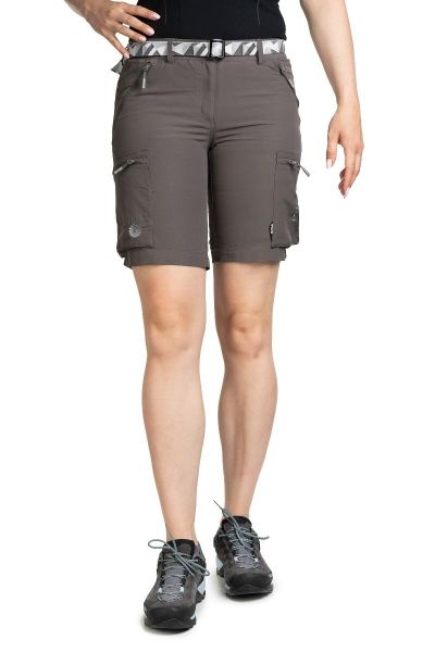 Spodenki szorty trekkingowe damskie Milo Ferlo Lady. Brązowe szorty damskie Milo, bez wzorów, z materiału, klasyczne, z standardowym stanem. Za 329.99 zł.