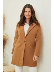 Curvy Lady Płaszcz przejściowy w kolorze karmelowym rozmiar: 48/50. Brązowe płaszcze damskie Curvy Lady, bez wzorów, klasyczne. Za 127.35 zł.
