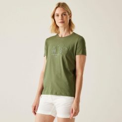 Koszulka sportowa damska Filandra VX. Brązowe topy sportowe damskie Regatta, bez wzorów, bez ramiączek. Za 130.50 zł.