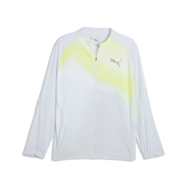 Kurtka z dresu Puma Lightspeed. Szare kurtki treningowe męskie Puma, bez wzorów, z dresówki, do biegania. Za 617.00 zł.