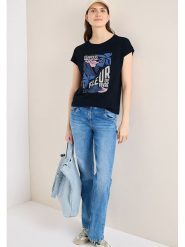 Cecil Koszulka w kolorze granatowym rozmiar: L. Niebieskie t-shirty damskie Cecil, l, bez wzorów, bez kołnierzyka. Za 122.96 zł.