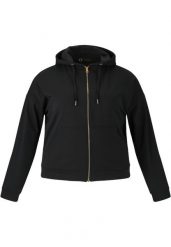 Damska bluza z kapturem zapinana na zamek Q Sportswear Tianna. Czarne bluzy sportowe damskie ENDURANCE Q, bez wzorów, z materiału, bez ramiączek, z kapturem. Za 291.00 zł.