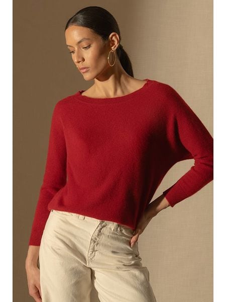 Perfect Cashmere Kaszmirowy sweter "Molly" w kolorze czerwonym rozmiar: XL. Czerwone swetry klasyczne damskie Perfect Cashmere, xl, z kaszmiru, bez kołnierzyka. Za 429.44 zł.