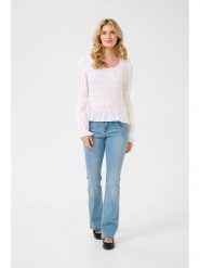 Cream Bluzka "Henva" w kolorze białym rozmiar: 40. Białe bluzki damskie Cream, s, bez wzorów, z wiskozy, klasyczne, bez kołnierzyka, bez ramiączek. Za 136.13 zł.
