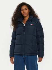Tommy Jeans Kurtka puchowa Alaska DW0DW18610 Granatowy Regular Fit. Niebieskie kurtki damskie Tommy Jeans, xs, bez wzorów, z jeansu, bez kaptura. Za 1,199.00 zł.