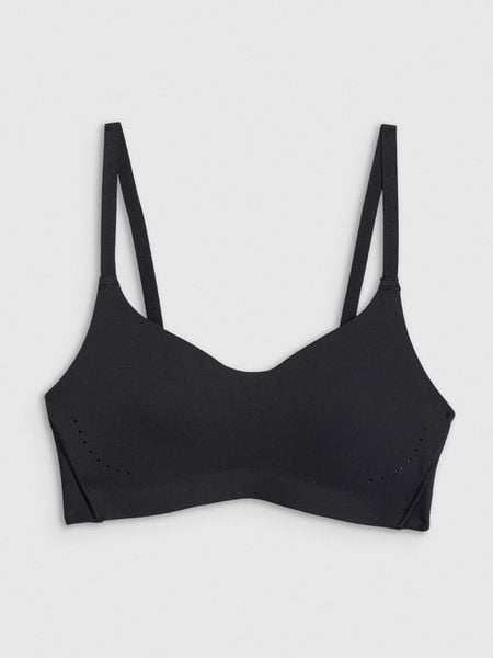 4F Biustonosz do jogi z niskim wsparciem damski - czarny M. Czarne biustonosze sportowe damskie 4f, bez wzorów. Za 129.99 zł.