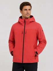 KURTKA TREKKINGOWA MĘSKA 4F Z KAPTUREM POMARAŃCZOWA. Brązowe kurtki treningowe męskie 4f, l, bez wzorów, do biegania. Za 399.99 zł.