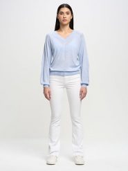 BIG STAR Sweter w kolorze błękitnym rozmiar: XS. Niebieskie swetry klasyczne damskie Big Star, xs, bez kołnierzyka. Za 92.99 zł.