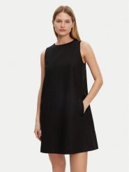 Weekend Max Mara Sukienka codzienna Racer 2515221102 Czarny Regular Fit. Czarne sukienki damskie Weekend Max Mara, na co dzień, bez wzorów, z bawełny, bez kołnierzyka, bez ramiączek, proste. Za 1,279.00 zł.