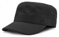 Męska Czapka, Wiosenno-Letnia - Patrolówka - Pako Jeans - Czarna. Czarne czapki męskie Pako Jeans, na lato, bez wzorów, z bawełny. Za 75.00 zł.