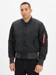 Alpha Industries kurtka bomber - Distressed Mężczyźni czarny, M. Czarne kurtki męskie Alpha Industries, m, bez wzorów, prążkowane, sportowe, bez kaptura. Za 649.95 zł.