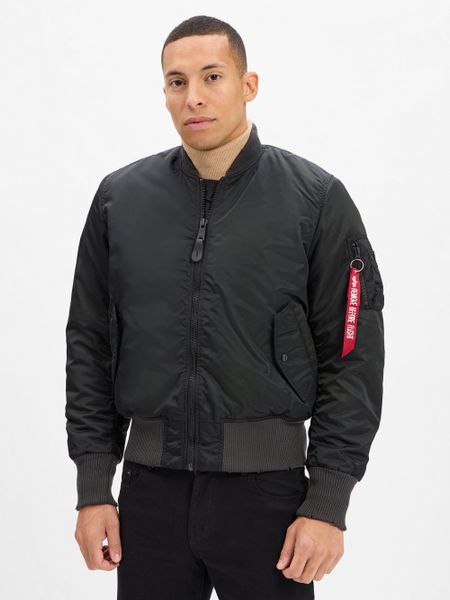 Alpha Industries kurtka bomber - Distressed Mężczyźni czarny, M. Czarne kurtki męskie Alpha Industries, m, bez wzorów, prążkowane, sportowe, bez kaptura. Za 649.95 zł.
