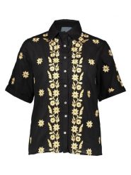 Isla Bonita by SIGRIS Bluzka w kolorze złoto-czarnym rozmiar: S. Czarne bluzki damskie Isla Bonita by SIGRIS, s, bez wzorów, z bawełny, bez kołnierzyka, bez ramiączek. Za 65.38 zł.