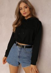 Czarna Bluza Pyrhano. Czarne bluzy z kapturem damskie Renee, l, z jeansu. Za 34.99 zł.