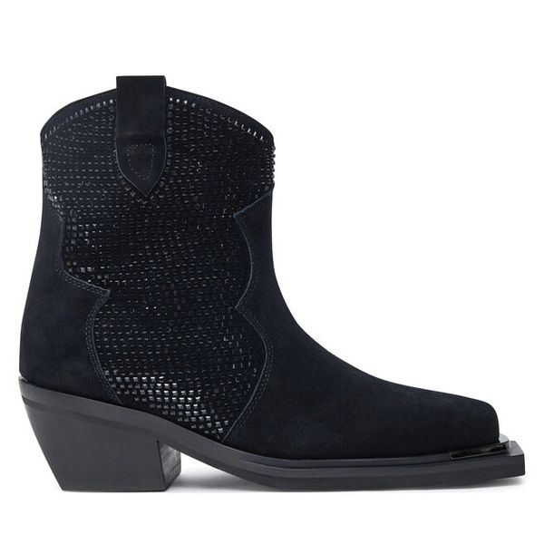 Kowbojki Alma En Pena. Czarne botki damskie Alma En Pena, bez obcasa, na płaskiej podeszwie, bez zapięcia. Za 539.99 zł.