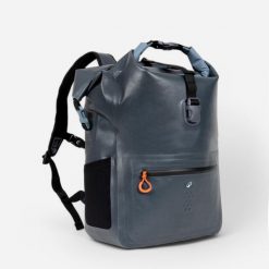 Plecak żeglarski Decathlon szczelny IPX6 35 l 2-częściowy. Brązowe plecaki męskie Decathlon, bez wzorów, z materiału. Za 299.99 zł.