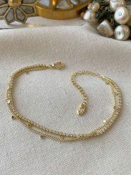 Luseera Pozłacana bransoletka z elementami ozdobnymi rozmiar: onesize. Żółte bransoletki damskie Luseera, pozłacane. Za 43.99 zł.