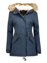 Geographical Norway Parka "Ampuria" w kolorze granatowym rozmiar: XXL. Niebieskie parki damskie Geographical Norway, xxl, bez wzorów. Za 259.13 zł.
