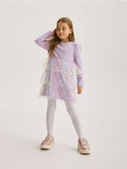Sukienka z tiulem - wielobarwny. Sukienki dziewczęce Reserved, bez wzorów, z tiulu, bez ramiączek. W wyprzedaży za 59.99 zł.