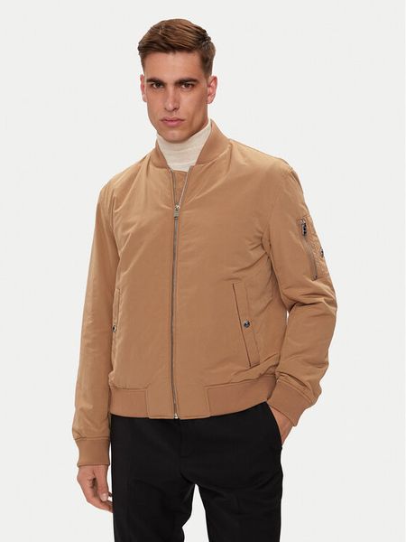Boss Kurtka bomber H-Comber 50519981 Beżowy Regular Fit. Brązowe kurtki męskie Boss, m, bez wzorów, z syntetyku, bez kaptura. Za 769.99 zł.