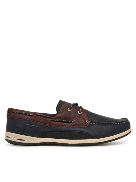 Clarks Półbuty Orson Sail 26186198 Granatowy. Niebieskie półbuty męskie Clarks, ze skóry, bez zapięcia. Za 519.99 zł.