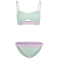2-częściowy kostium kąpielowy bandeau dla kobiet Fila Sanming. Zielone bikini damskie Fila, bez wzorów. Za 231.23 zł.