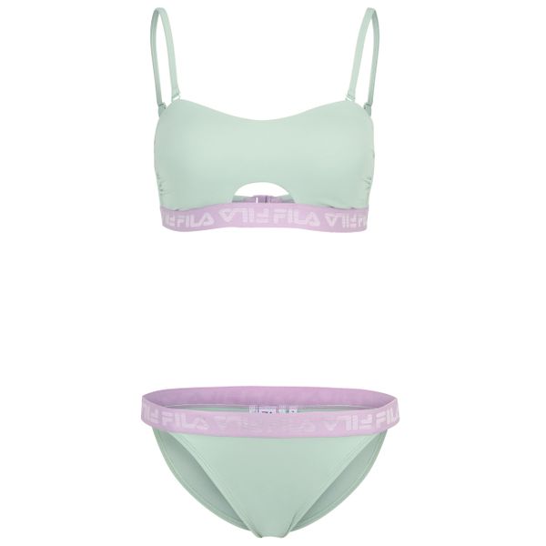 2-częściowy kostium kąpielowy bandeau dla kobiet Fila Sanming. Zielone bikini damskie Fila, bez wzorów. Za 231.23 zł.