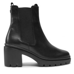 Botki HÖGL. Czarne botki damskie HÖGL, bez obcasa, na słupku, bez zapięcia. Za 759.99 zł.