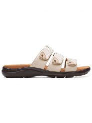 Clarks Skórzane klapki "Kitly Walk" w kolorze białym rozmiar: 41. Białe klapki damskie Clarks, bez wzorów, bez obcasa. Za 219.08 zł.