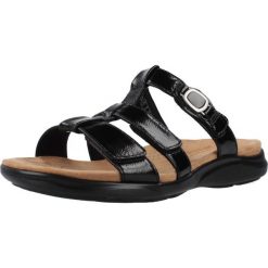 Sandały CLARKS 26185965C Czarny. Czarne obuwie trekkingowe damskie Clarks, bez wzorów, ze skóry, bez obcasa. Za 425.99 zł.