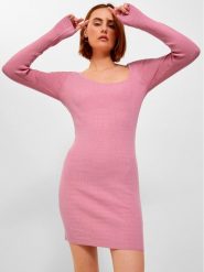 JJXX Sukienka dzianinowa 12243111 Różowy Tight Fit. Czerwone sukienki damskie JJXX, xl, bez wzorów, z dzianiny, bez kołnierzyka, bez ramiączek. Za 119.99 zł.