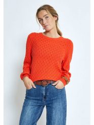 Peppercorn Sweter w kolorze pomarańczowym rozmiar: M. Pomarańczowe swetry klasyczne damskie Peppercorn, m, ze splotem, bez kołnierzyka. Za 159.95 zł.