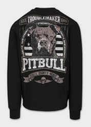 Bluza męska Pitbull TROUBLEMAKER. Czarne bluzy bez kaptura męskie PITBULL, l, z bawełny. Za 149.99 zł.