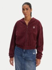 Adidas Bluza Essentials Chenile KE1119 Bordowy Loose Fit. Czerwone bluzy bez kaptura damskie Adidas, l, z bawełny. Za 299.99 zł.