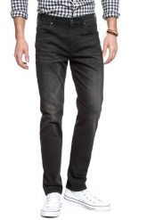 LEE SPODNIE MĘSKIE AUSTIN MOTO BLACK L733IZHL 112119908. Czarne spodnie materiałowe męskie Lee, bez wzorów, z jeansu, z obniżonym stanem. Za 209.99 zł.