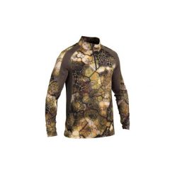 Koszulka myśliwska z długim rękawem RESPI ACTIKAM 500 LIGHT KAMO FURTIV. Brązowe t-shirty sportowe męskie SOLOGNAC, xl, z elastanu, bez ramiączek. Za 99.99 zł.