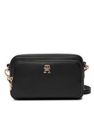 Tommy Hilfiger Torebka Th Icon Camera Bag AW0AW18120 Czarny. Czarne listonoszki damskie Tommy Hilfiger, bez wzorów, ze skóry, bez dodatków. Za 529.99 zł.