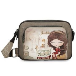 Torebka damska Anekke, mała zapinana na zamek z regulowanym paskiem na ramię, multikolor, 42703-516. Brązowe listonoszki damskie Anekke, z aplikacjami, małe, zdobione, bez dodatków. Za 359.00 zł.