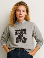 WOOOP Bluza w kolorze szarym rozmiar: XL. Szare bluzy bez kaptura damskie Wooop, xl, z bawełny. Za 100.99 zł.