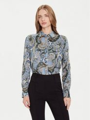 Guess Koszula W5BH78 W2770 Niebieski Regular Fit. Niebieskie koszule damskie Guess, xl, z aplikacjami, z syntetyku, bez kołnierzyka, bez ramiączek. Za 339.99 zł.