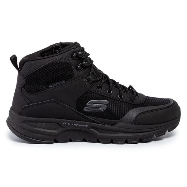 Trapery Skechers. Czarne buty zimowe męskie Skechers, bez zapięcia. Za 299.99 zł.