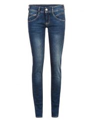 Herrlicher Dżinsy - Skinny fit - w kolorze granatowym rozmiar: W24. Niebieskie jeansy damskie Herrlicher. Za 92.21 zł.