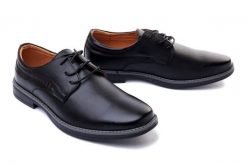 WOJTYŁKO 8W21307C czarny, półbuty męskie. Czarne półbuty męskie Wojtyłko, bez zapięcia. Za 164.90 zł.