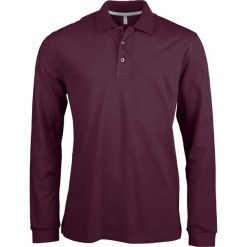 Koszulka polo z długim rękawem Kariban. Czerwone koszulki polo męskie KARIBAN, xl, bez wzorów, z bawełny, bez ramiączek. Za 162.20 zł.