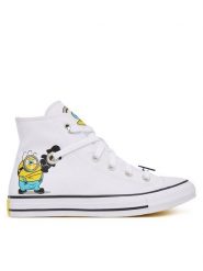 Converse Trampki Minions Chuck Taylor All Star A21403C Biały. Białe trampki i tenisówki damskie Converse, bez wzorów, z materiału. Za 399.99 zł.